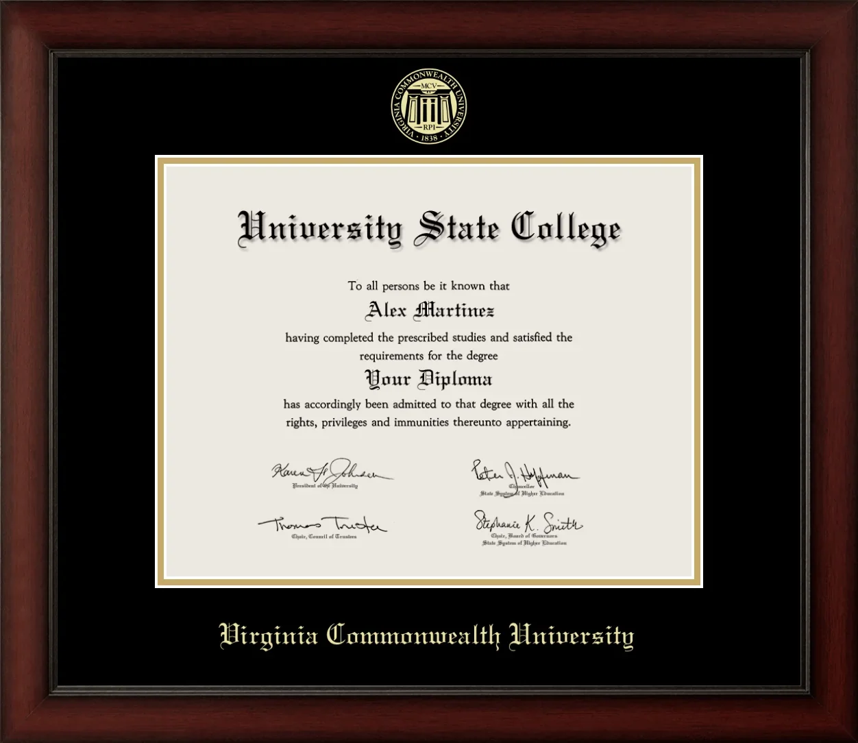 VCU Diploma Frames